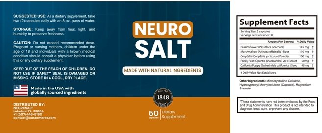 Neurro Salt Ingredients